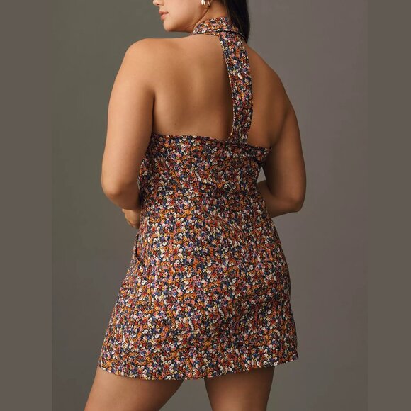 Anthropologie Maeve The Amelia Collared Mini Dress Pink Combo Floral Print 3X - Picture 2 of 9